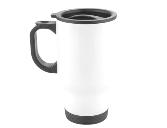 14oz S-Steel Travel Mug White — custom printed by LeeshDezynes