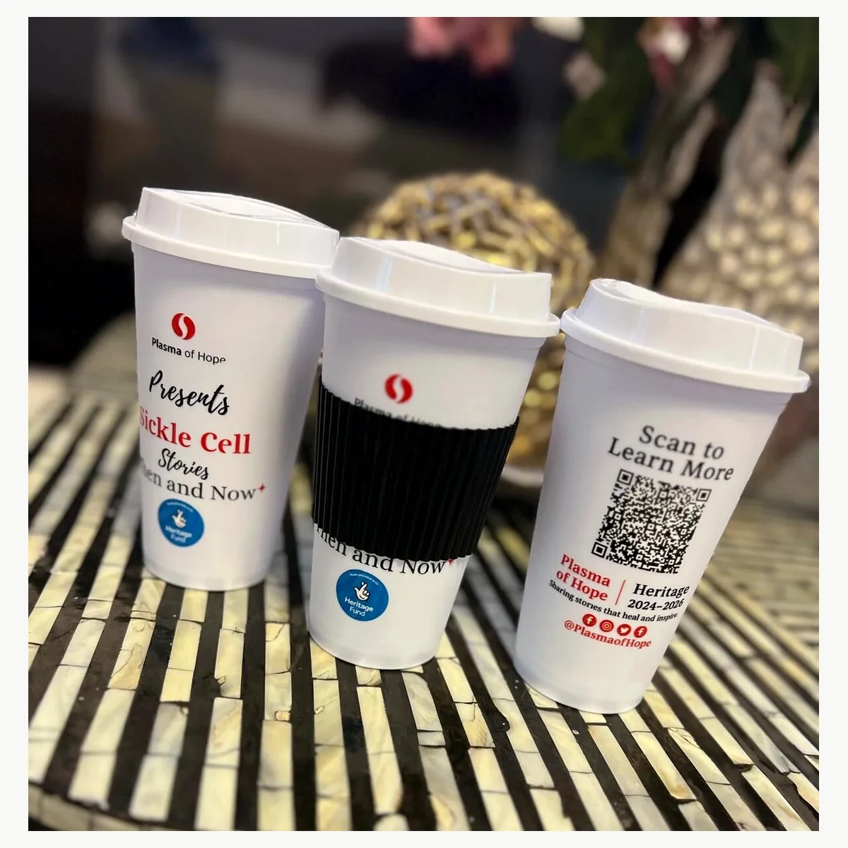 Branded awareness campaign cups
