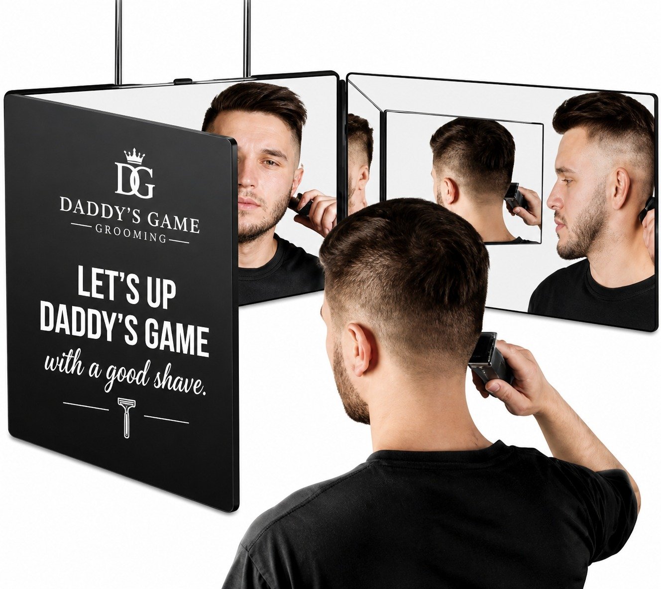 Personalised Men’s Mirror — custom printed by LeeshDezynes