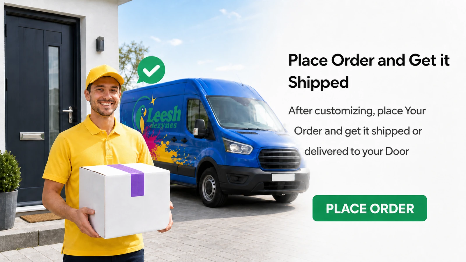 Placing an order with LeeshDezynes for printing and delivery