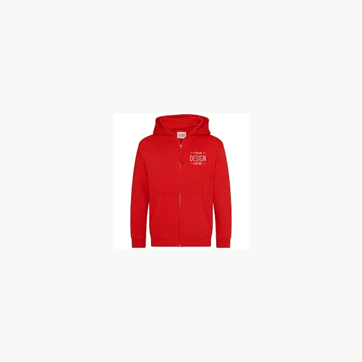 Zip-up hoodie printing