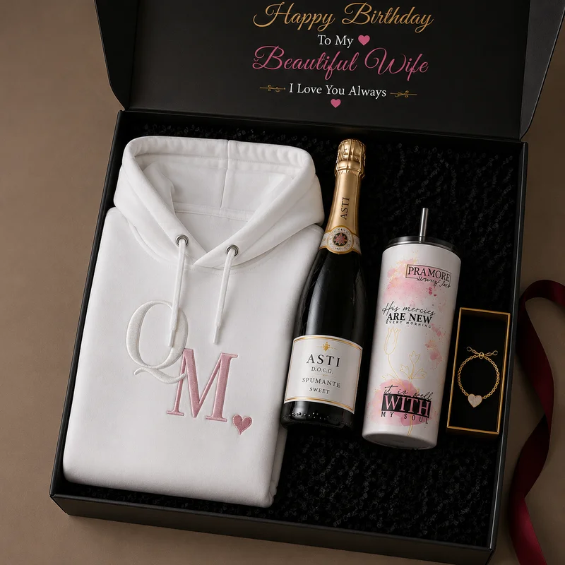 Personalised Birthday Gift Box for Wife — custom printed by LeeshDezynes