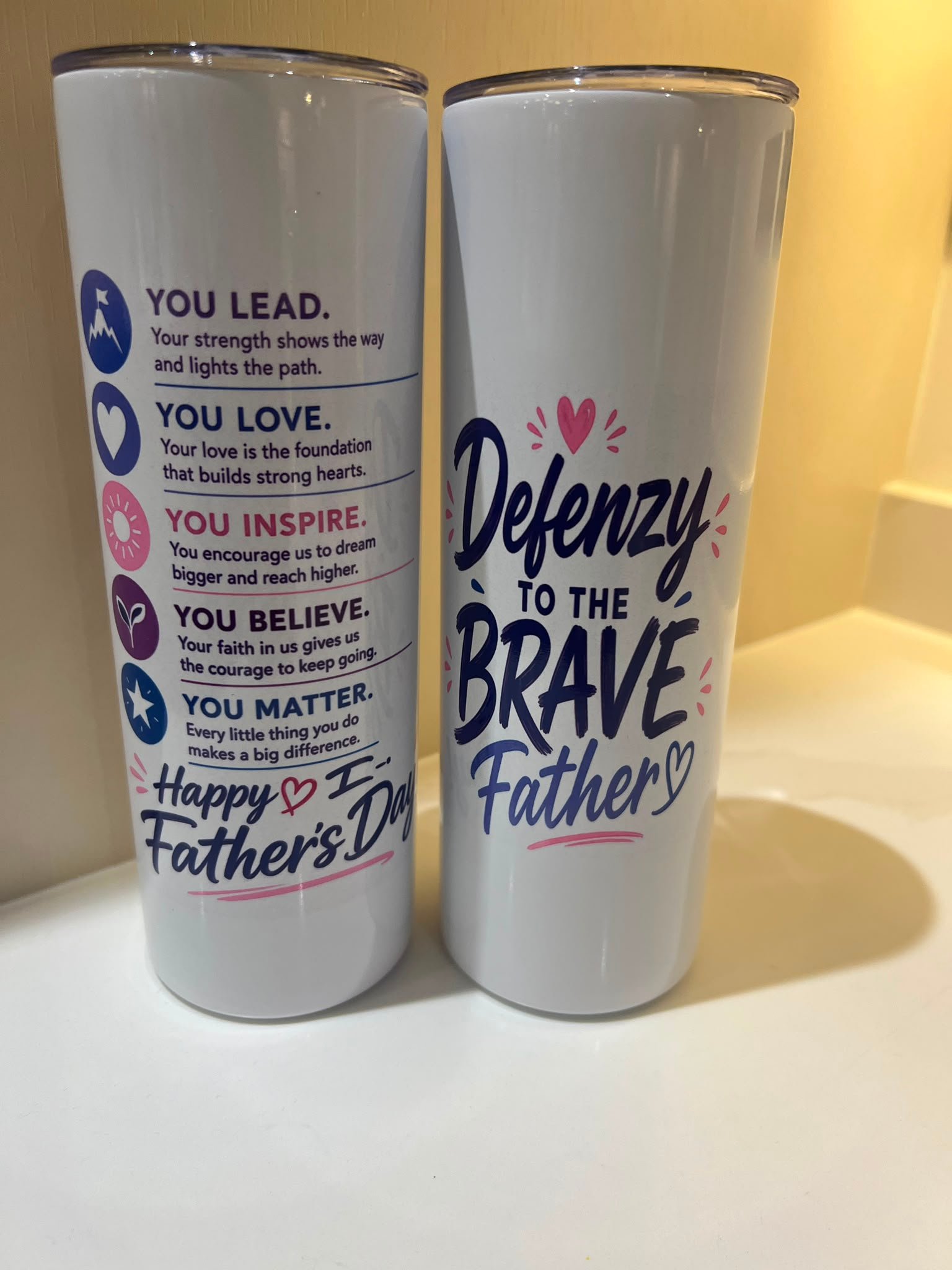 20 oz Steel Tumbler White — view 3